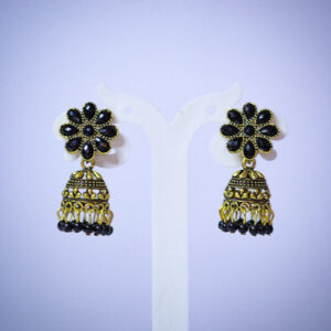 Black dangling jhumkas